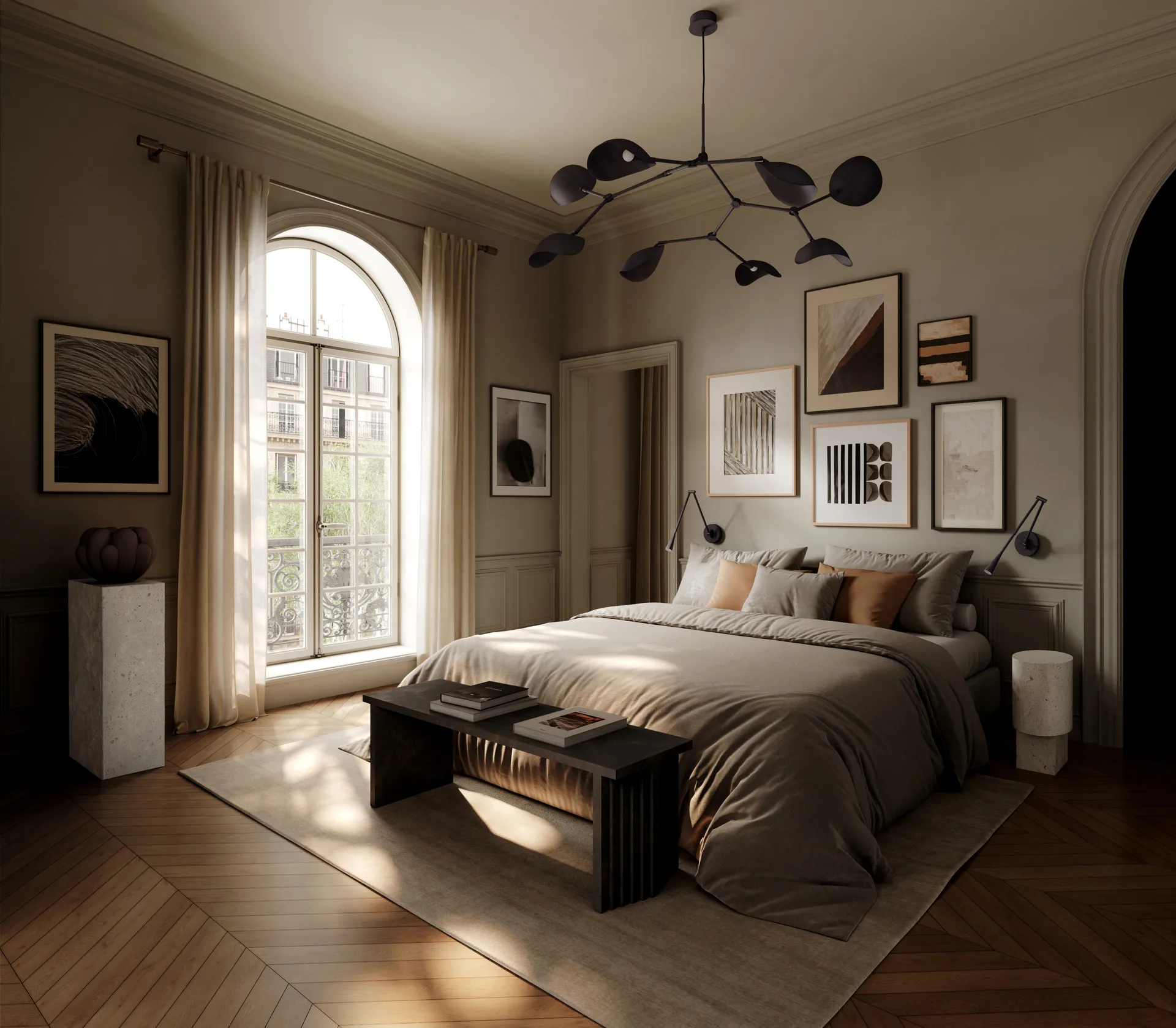 Aplique de parede Snake, Burned Black 101 Copenhagen