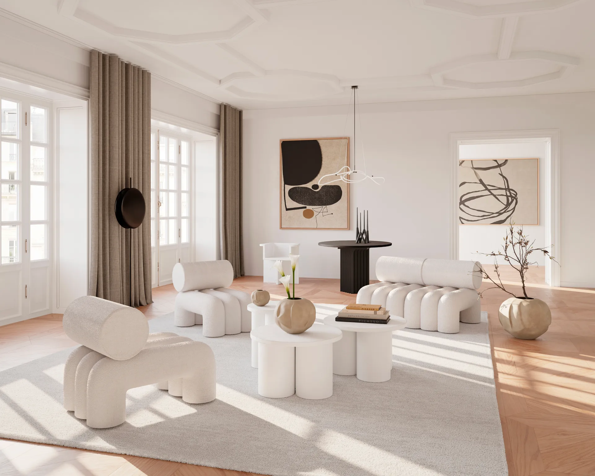 Arc mesa de jantar Ø120 cm, Café preto carvalho 101 Copenhagen