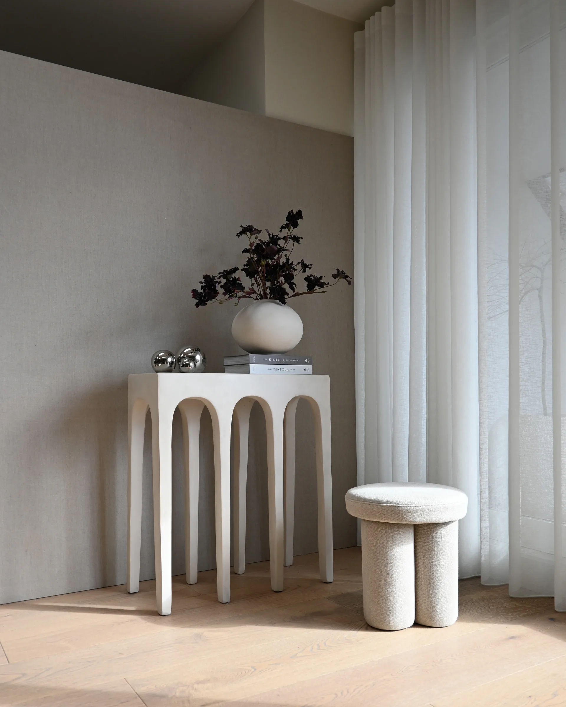 Bow Console mesa 70,5x80 cm, Bétula 101 Copenhagen