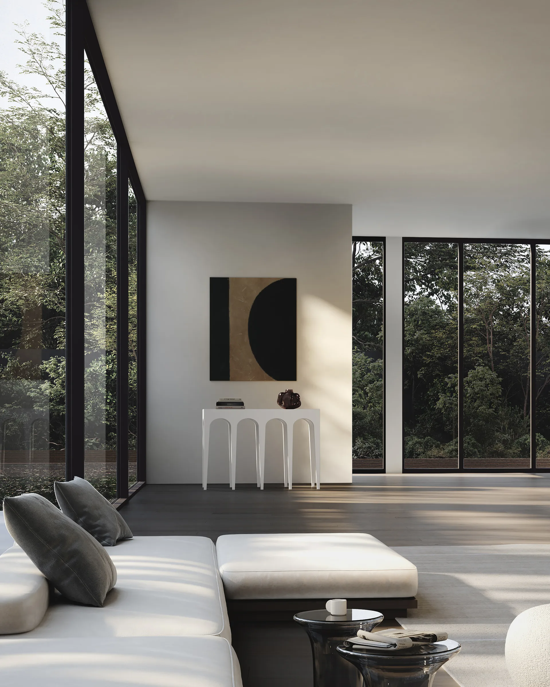 Bow Console mesa de centro grande 114x82 cm, Bétula 101 Copenhagen