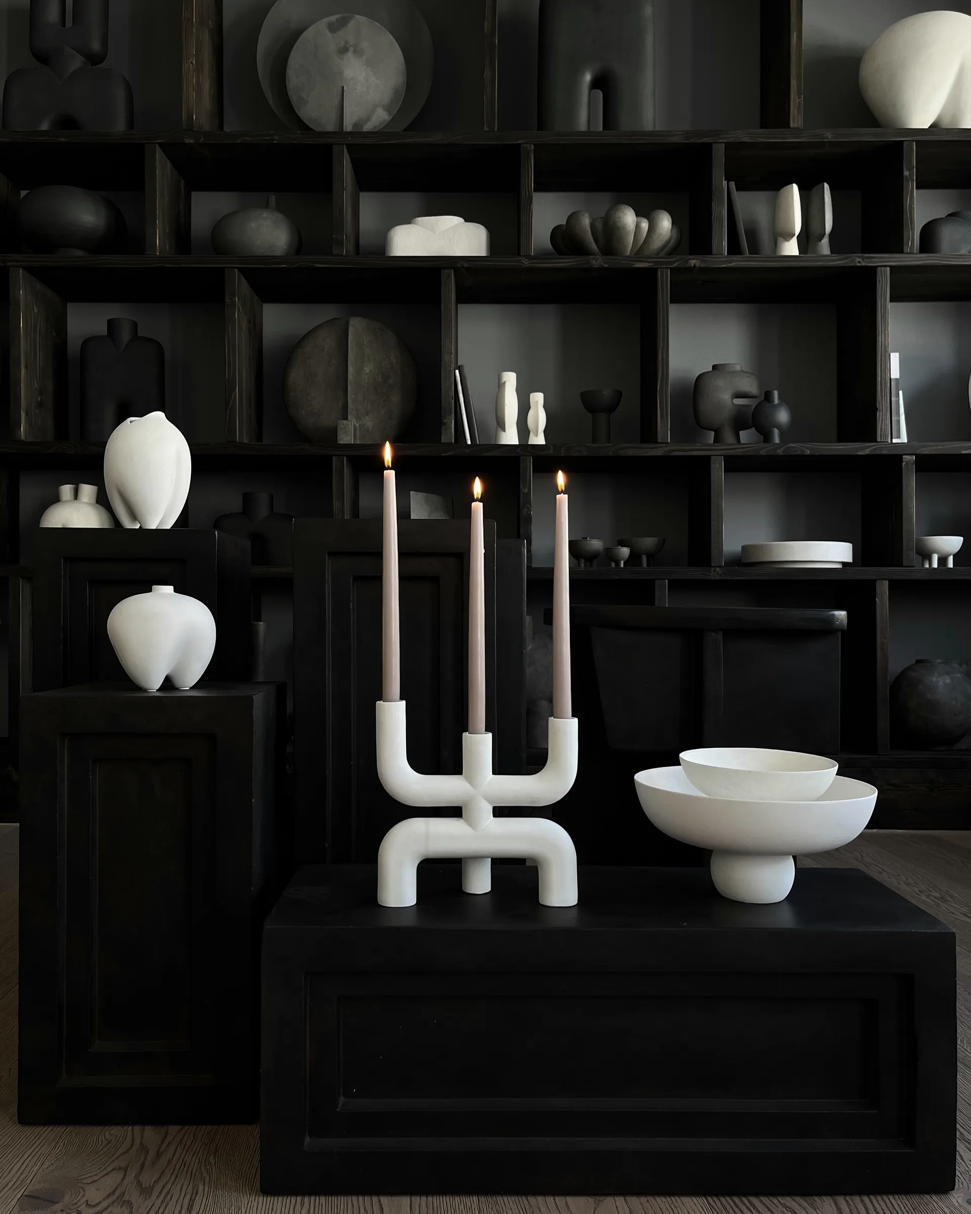 Castiçal Cobra 25x25 cm, Bone White 101 Copenhagen