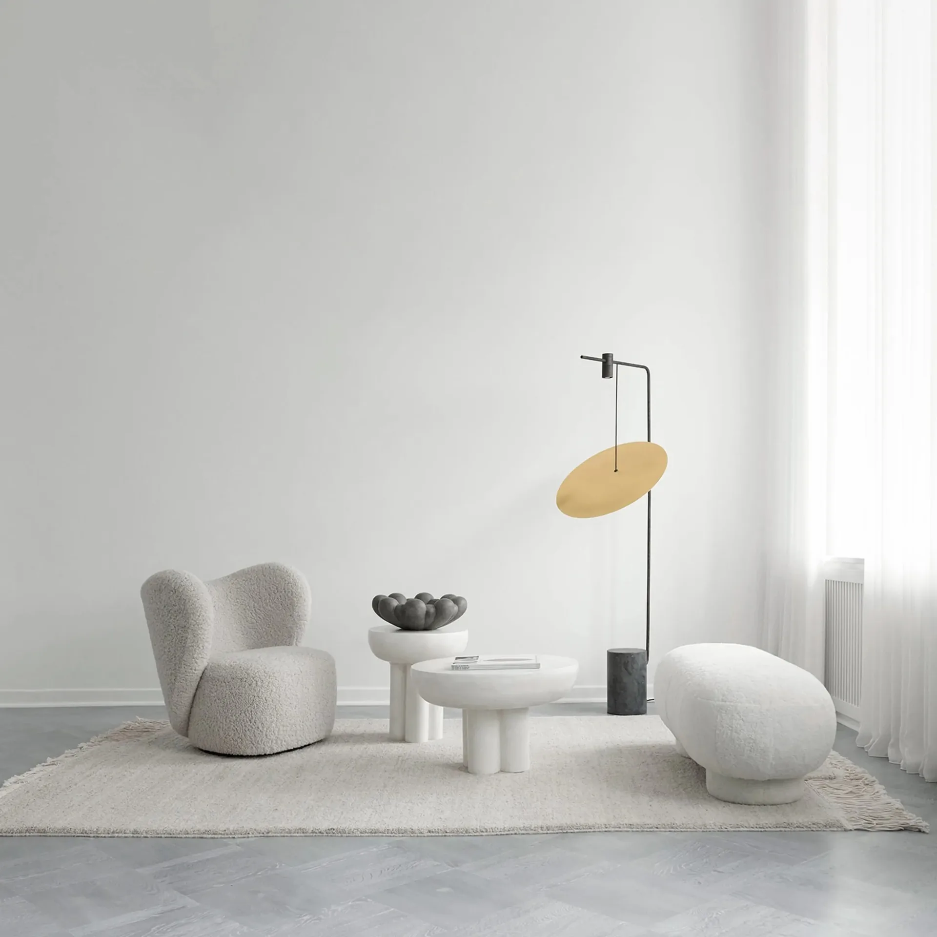 Crown mesa de apoio alta Ø45 cm, Bone white 101 Copenhagen