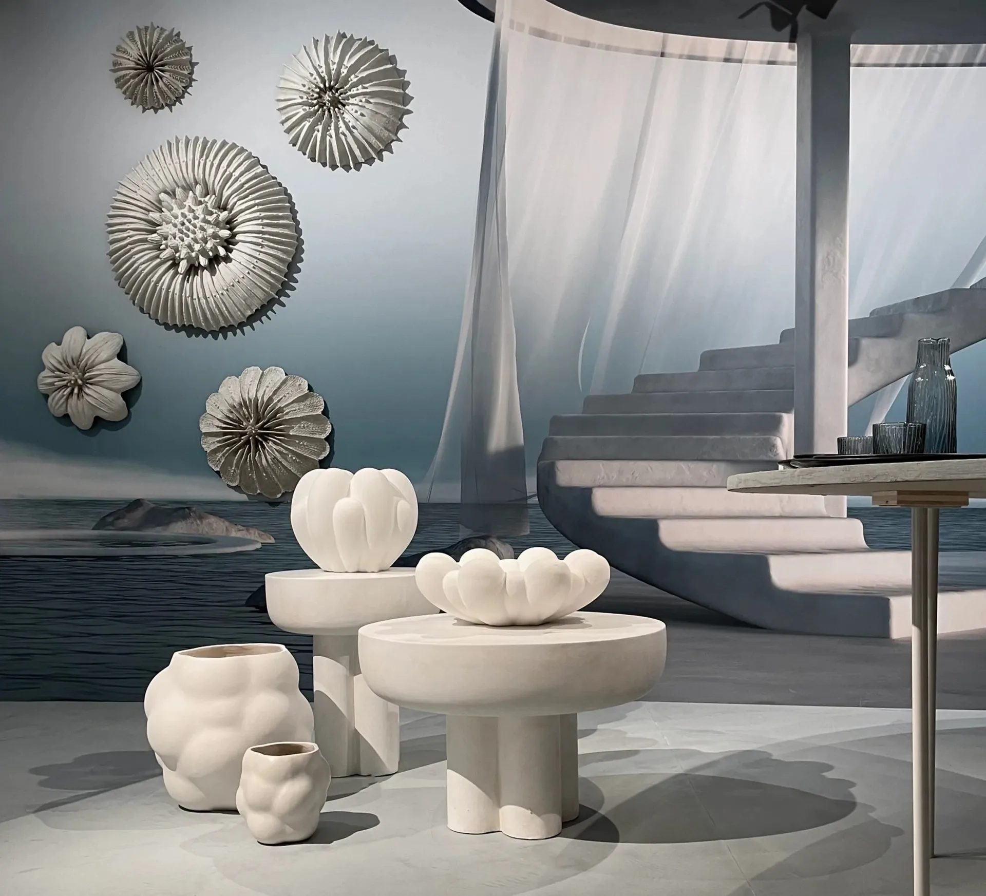 Crown mesa de apoio alta Ø45 cm, Bone white 101 Copenhagen