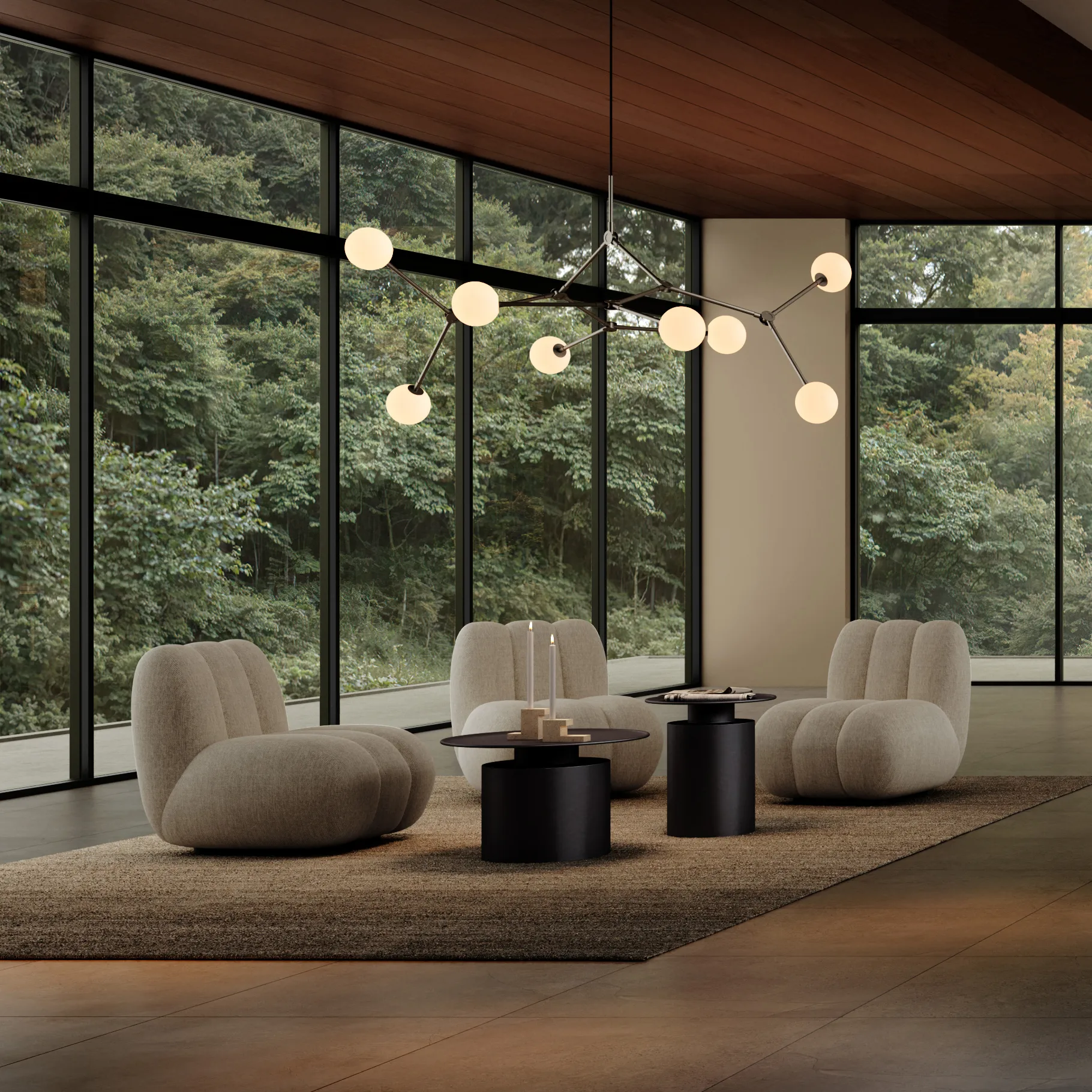 Drop Chandelier Bulp lustre grande, Cinza 101 Copenhagen