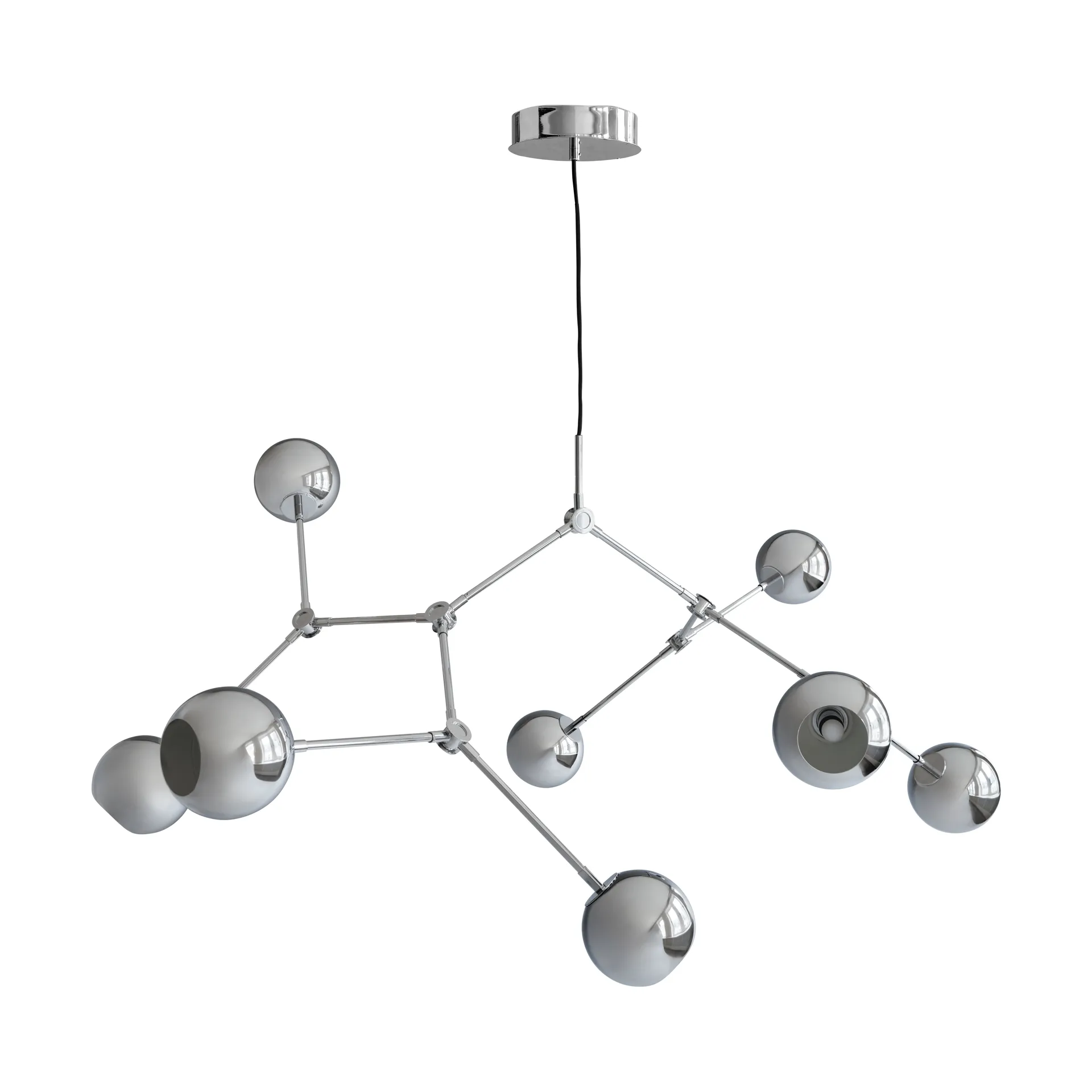 Drop Chandelier Globe candelabro de teto, Cromo 101 Copenhagen