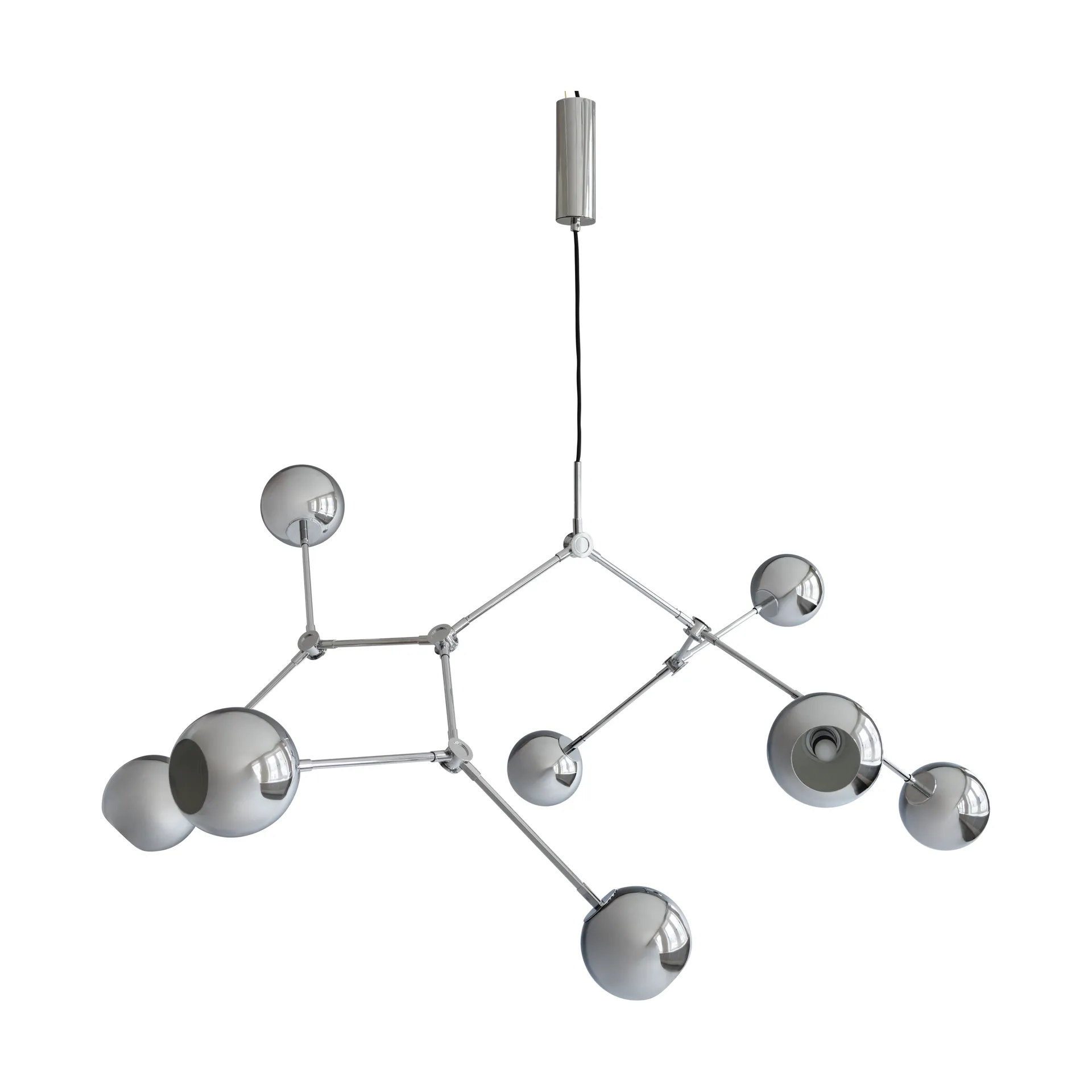 Drop Chandelier Globe candelabro de teto, Cromo 101 Copenhagen