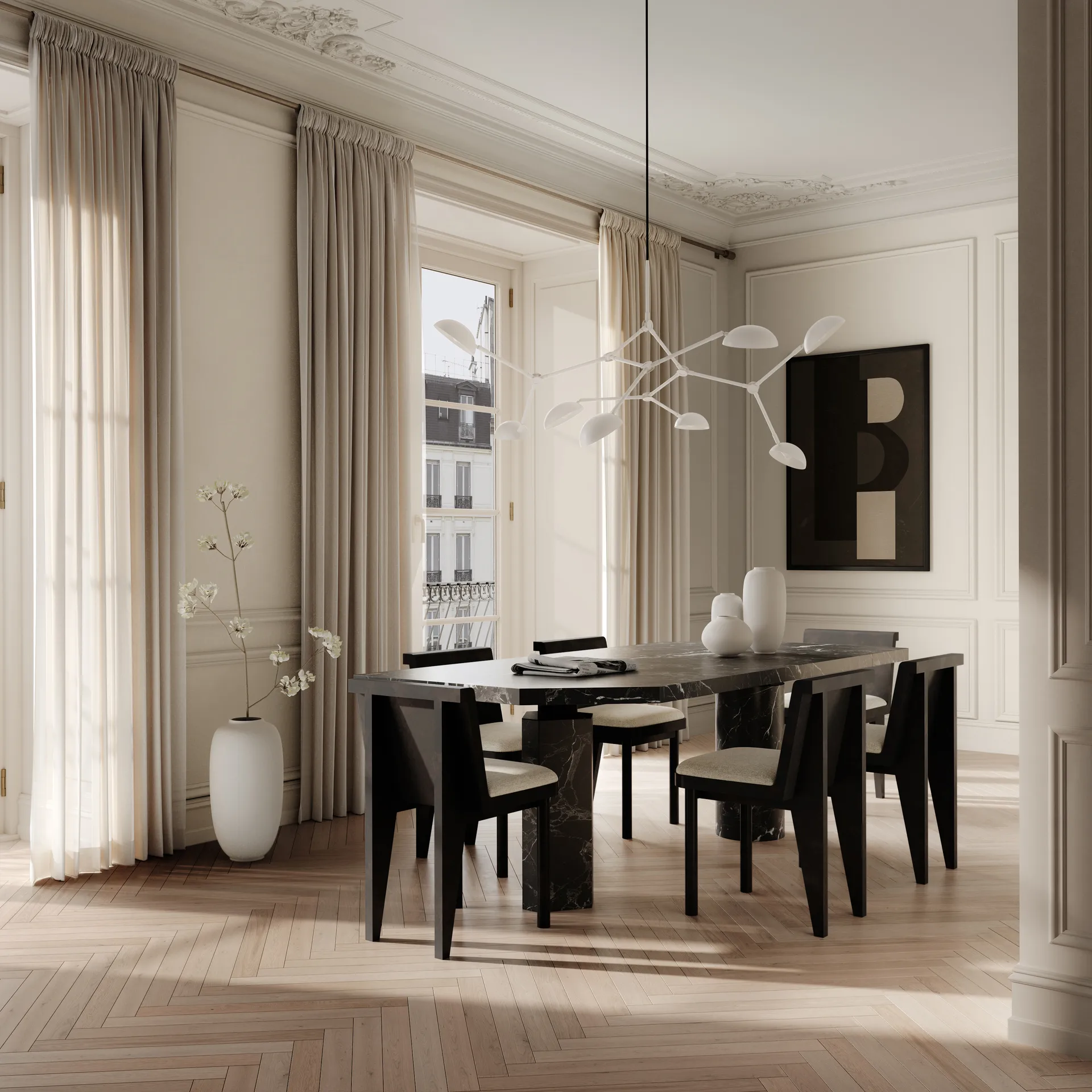 Drop Chandelier lustre, Branco 101 Copenhagen
