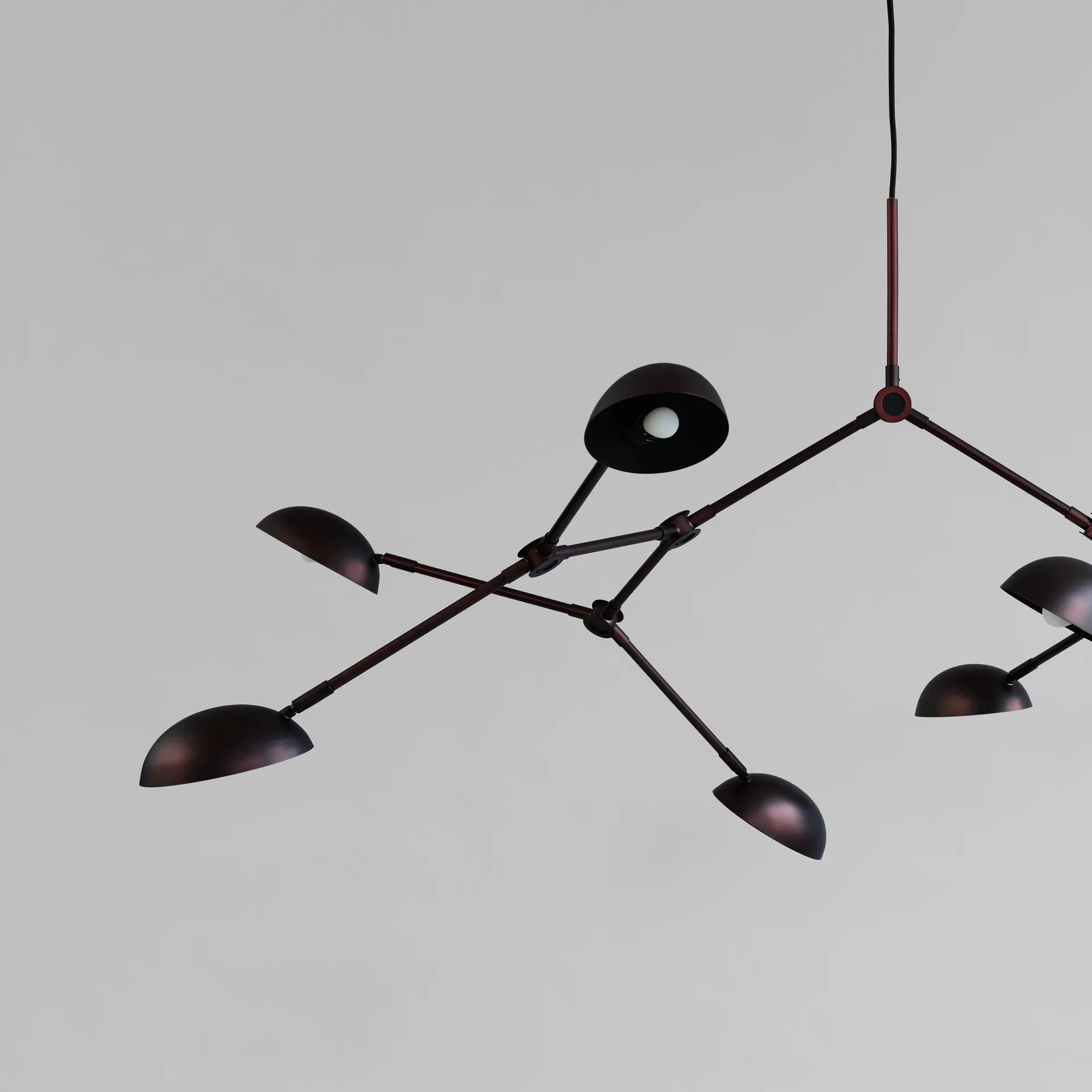 Drop Chandelier lustre, Burned black 101 Copenhagen