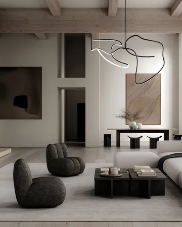 Ghost Chandelier candeeiro de teto grande - Preto queimado - 101 Copenhagen