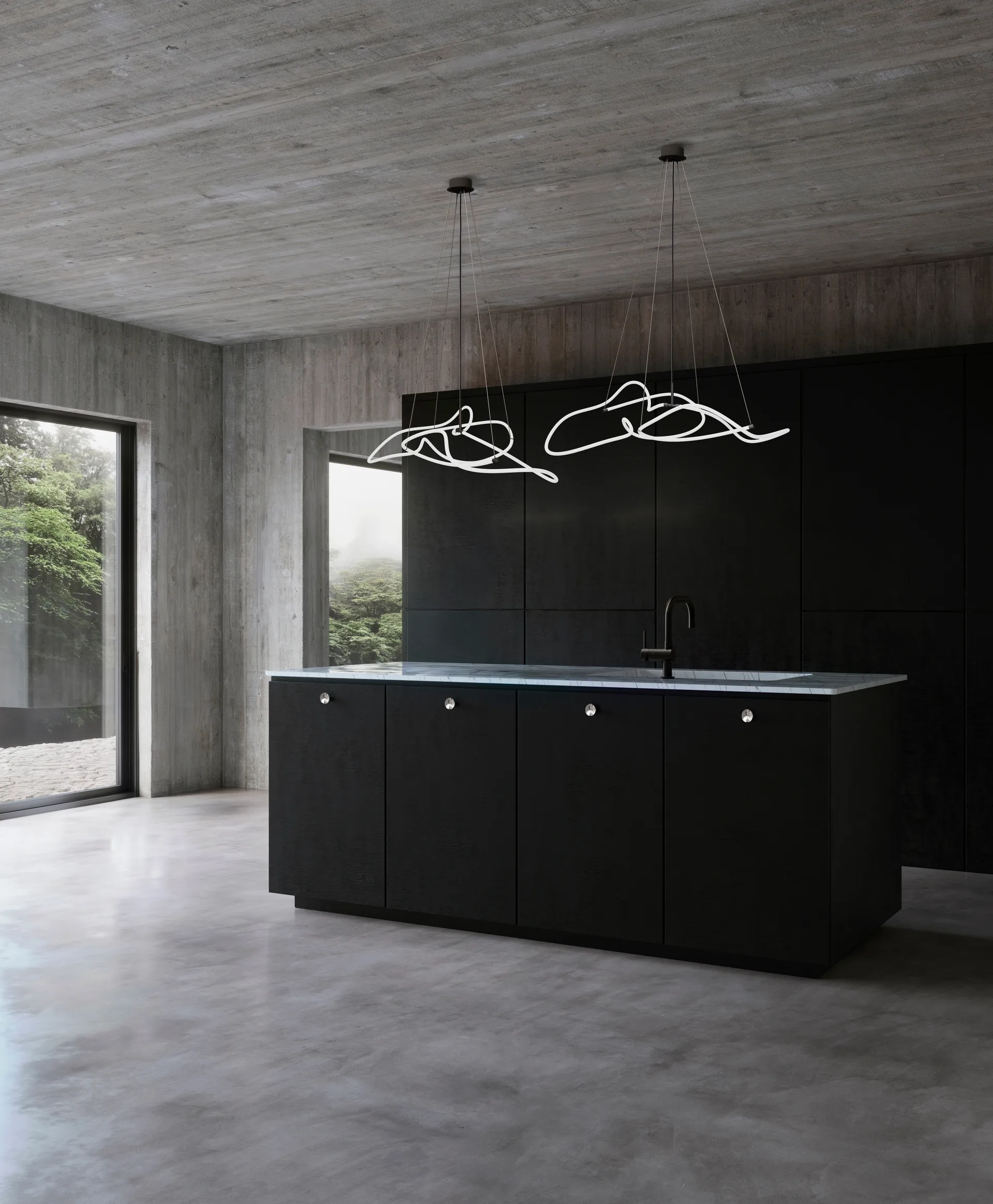 Ghost Chandelier candeeiro de teto mini, Preto queimado 101 Copenhagen