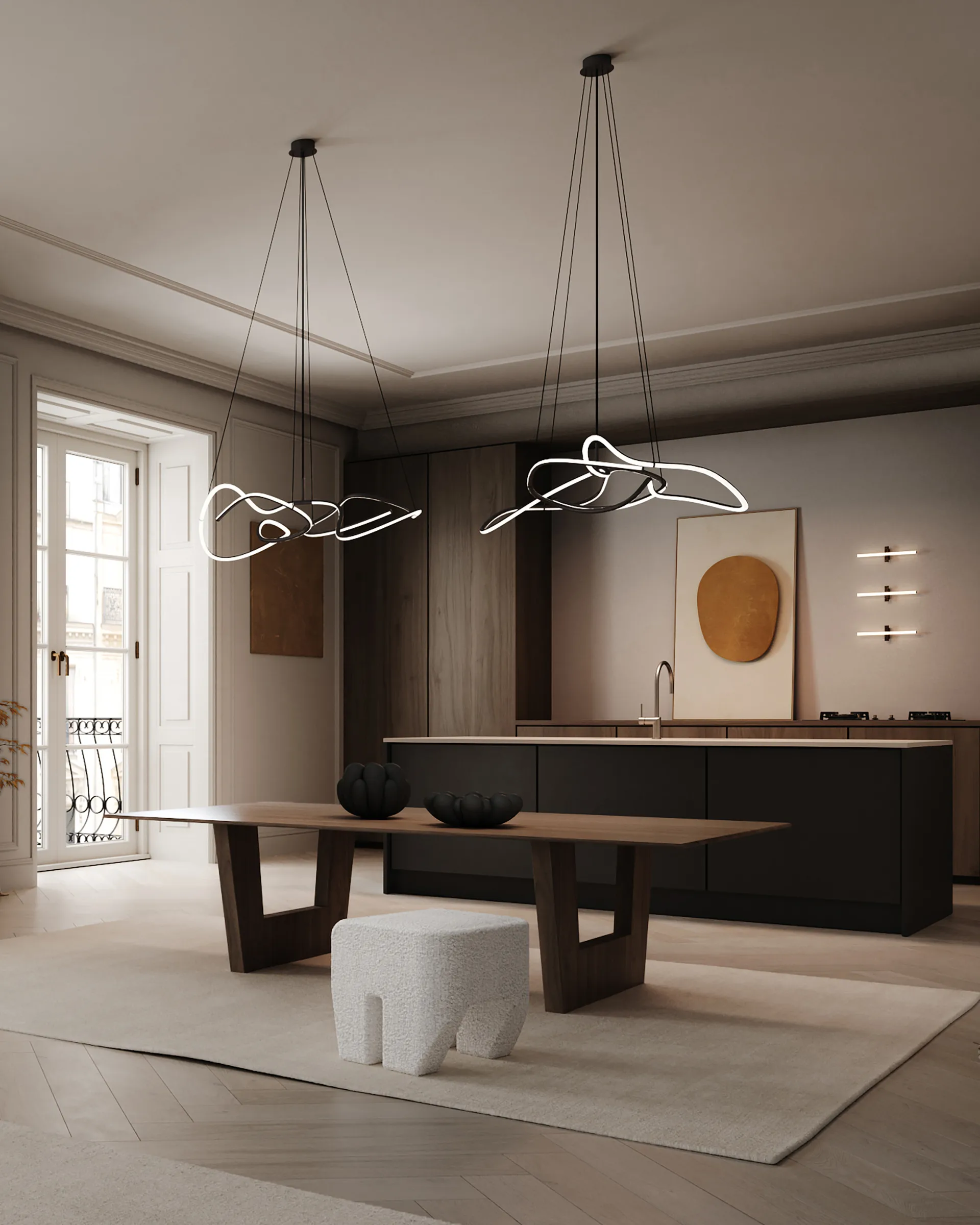 Ghost Chandelier candeeiro de teto mini, Preto queimado 101 Copenhagen