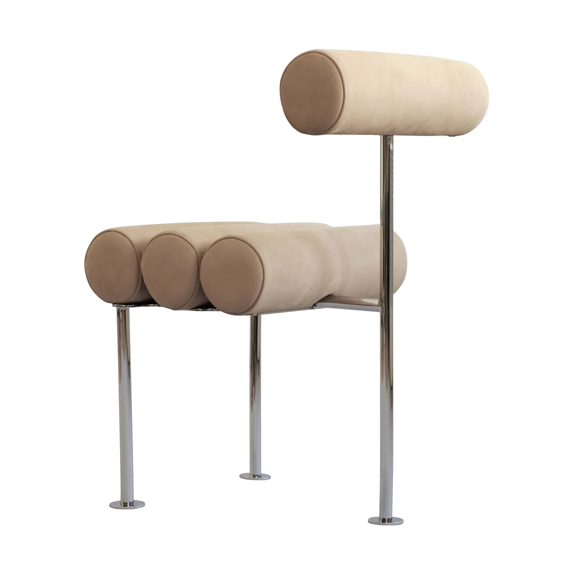 Hiro cadeira de mesa, Aço inoxidável-camurça polida 101 Copenhagen