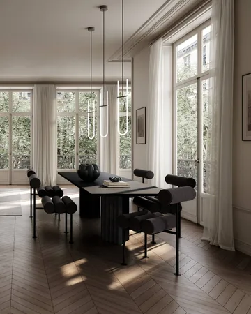 Hiro cadeira de mesa - Black frame-turfa - 101 Copenhagen