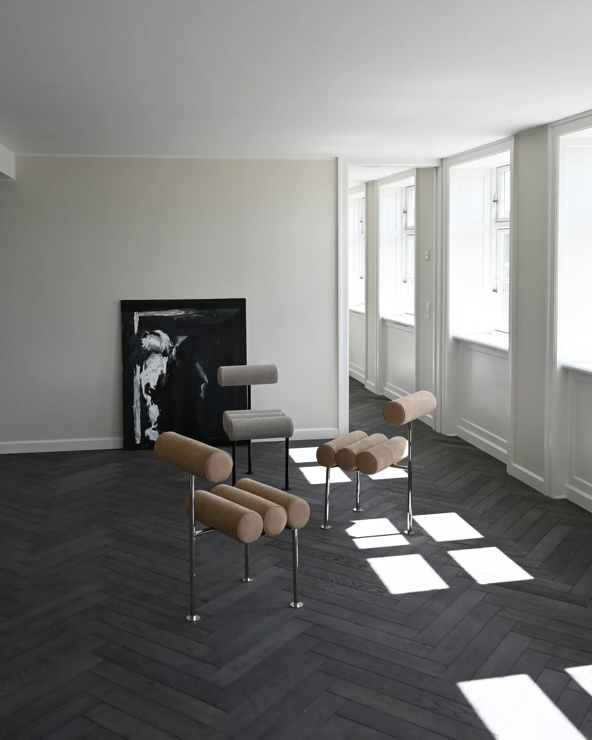 Hiro cadeira de mesa, Estrutura preta-areia 101 Copenhagen