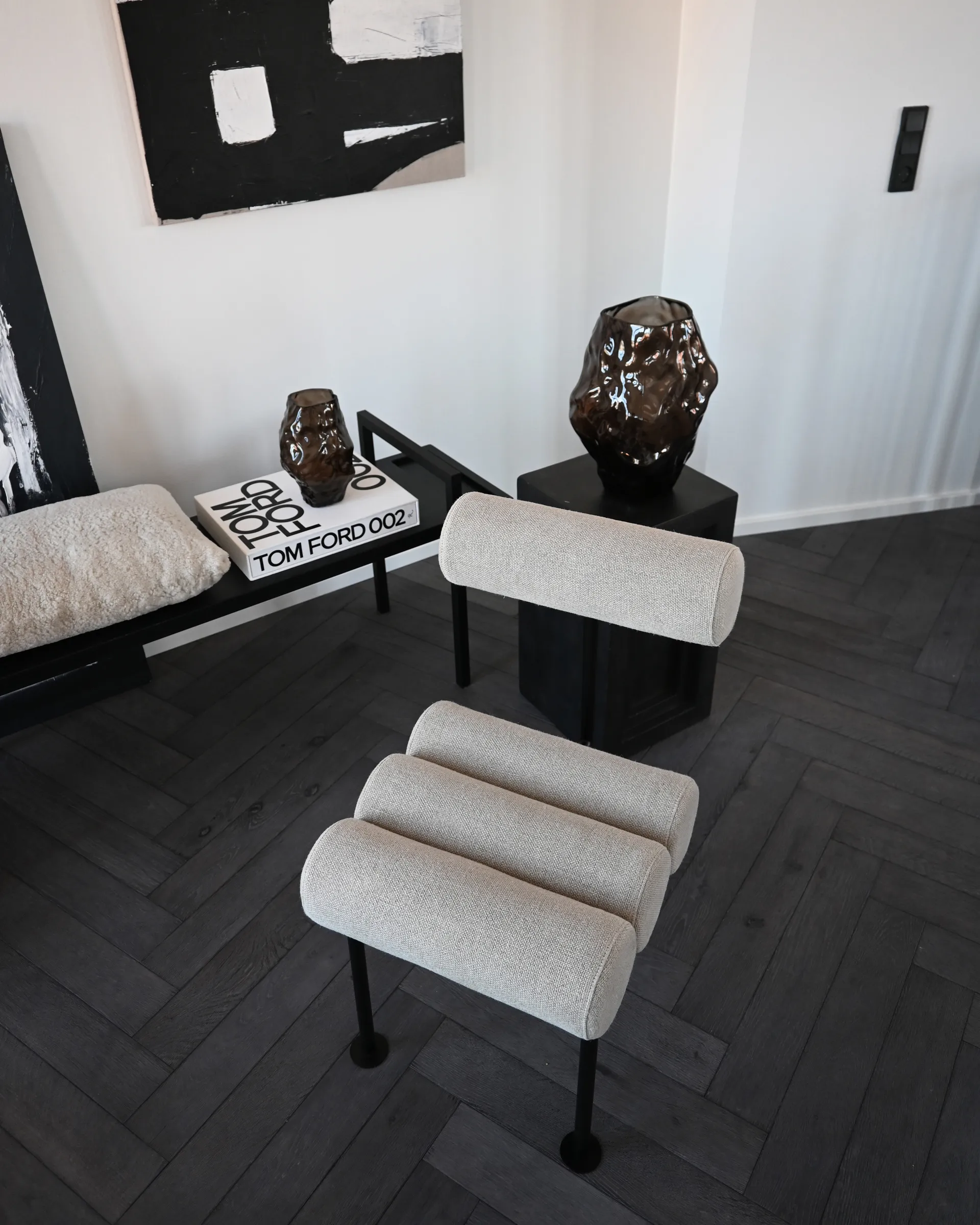 Hiro cadeira de mesa, Estrutura preta-areia 101 Copenhagen