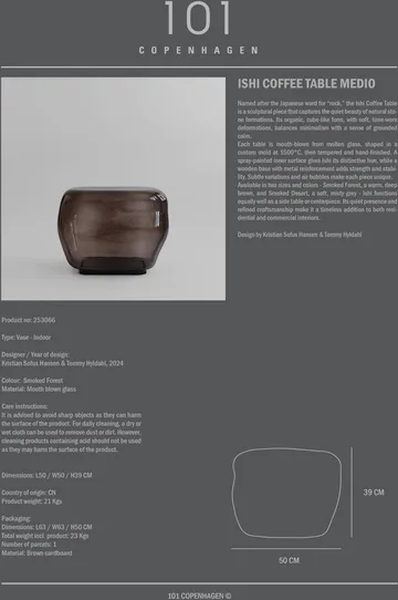 Ishi mesa de centro médio - Floresta fumada - 101 Copenhagen