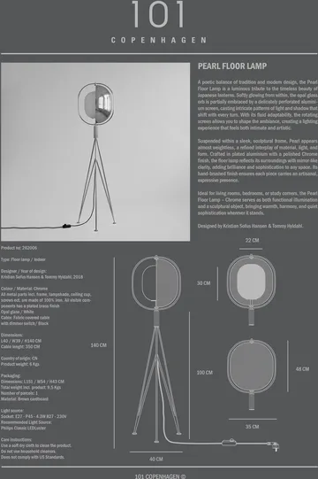 Pearl candeeiro de chão - Chrome - 101 Copenhagen