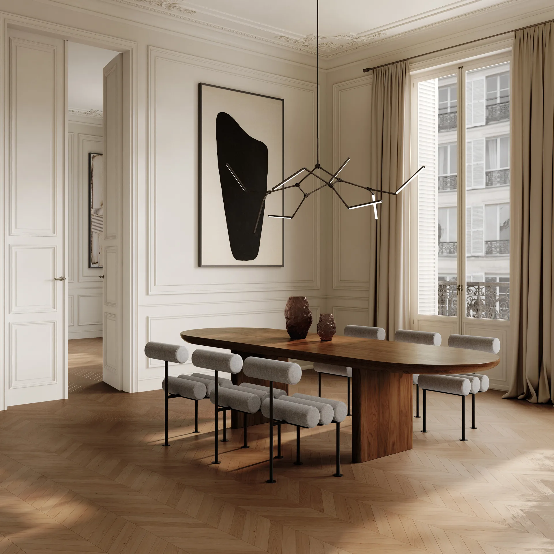 Stick chandelier lustre, Bronze 101 Copenhagen