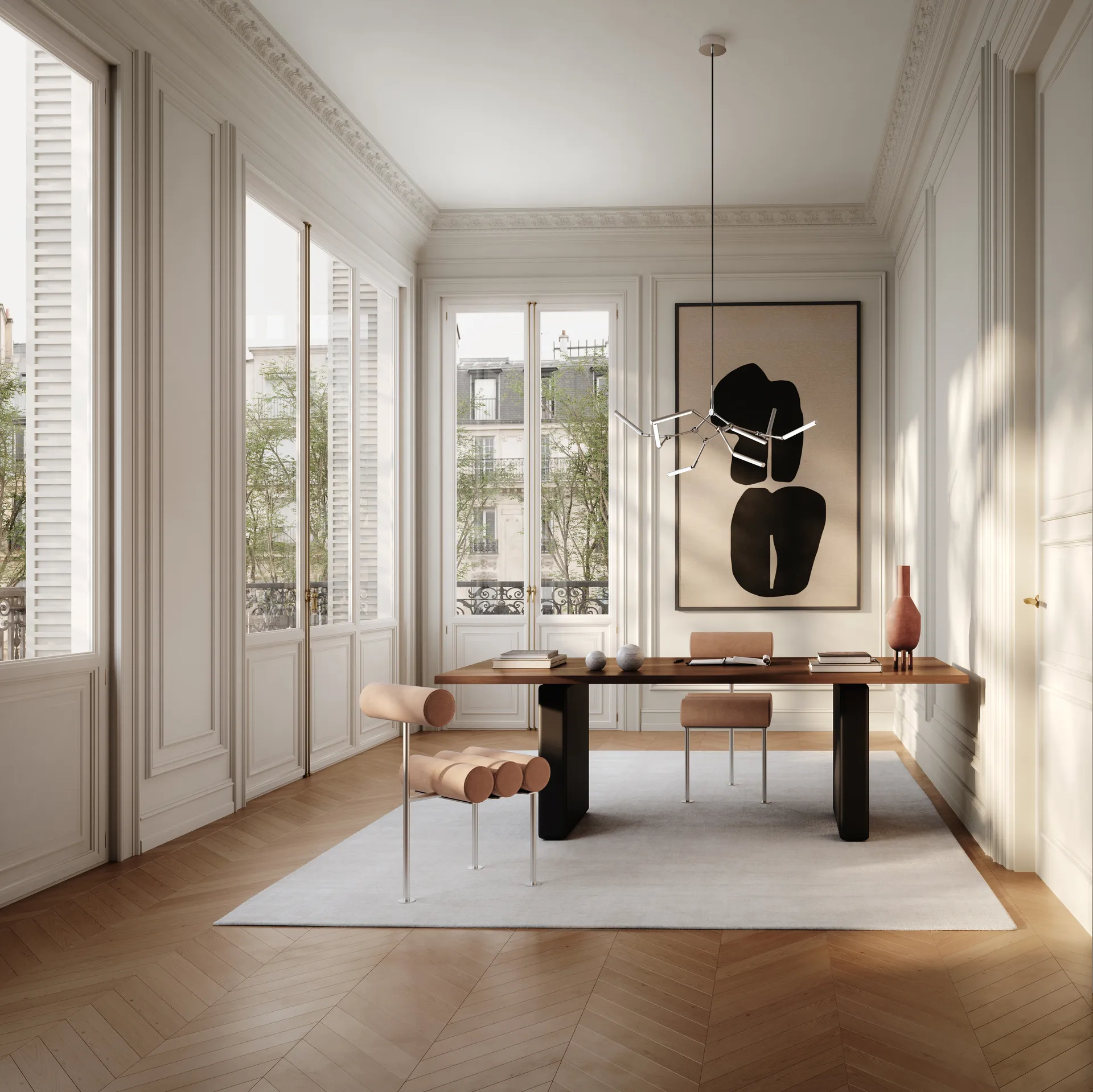 Stick chandelier lustre mini, Cromado 101 Copenhagen