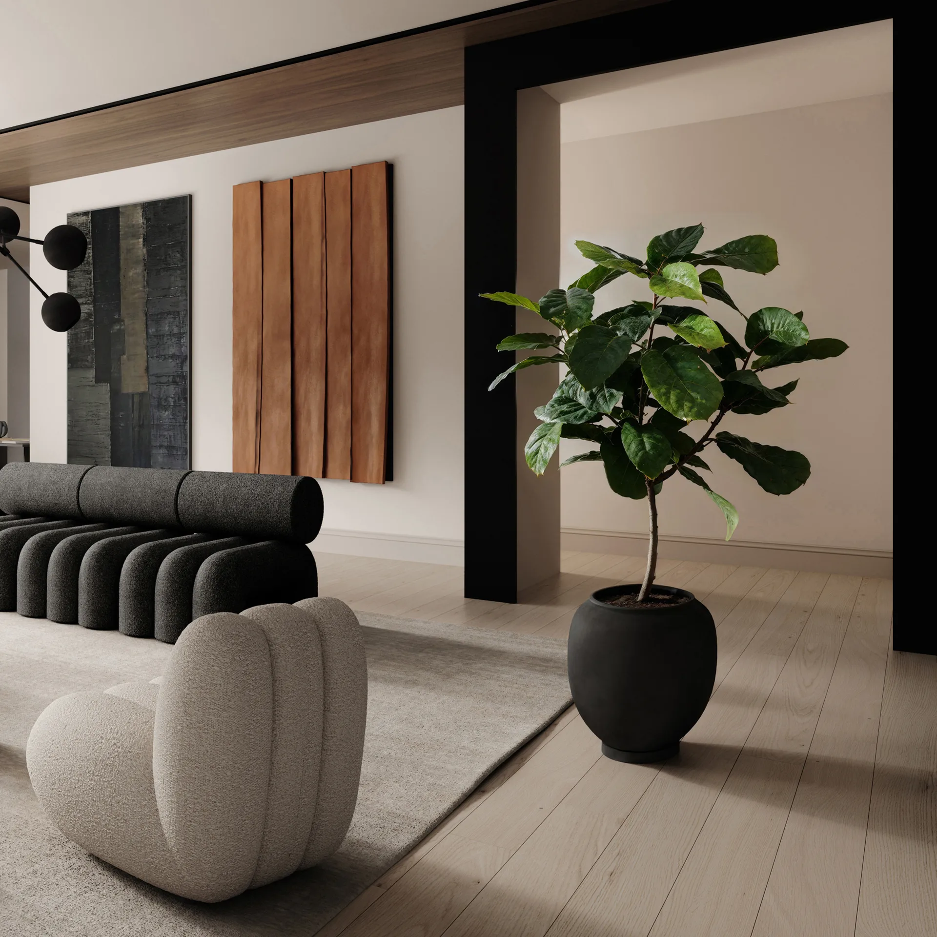 Sunao vaso grande 55 cm, Preto 101 Copenhagen