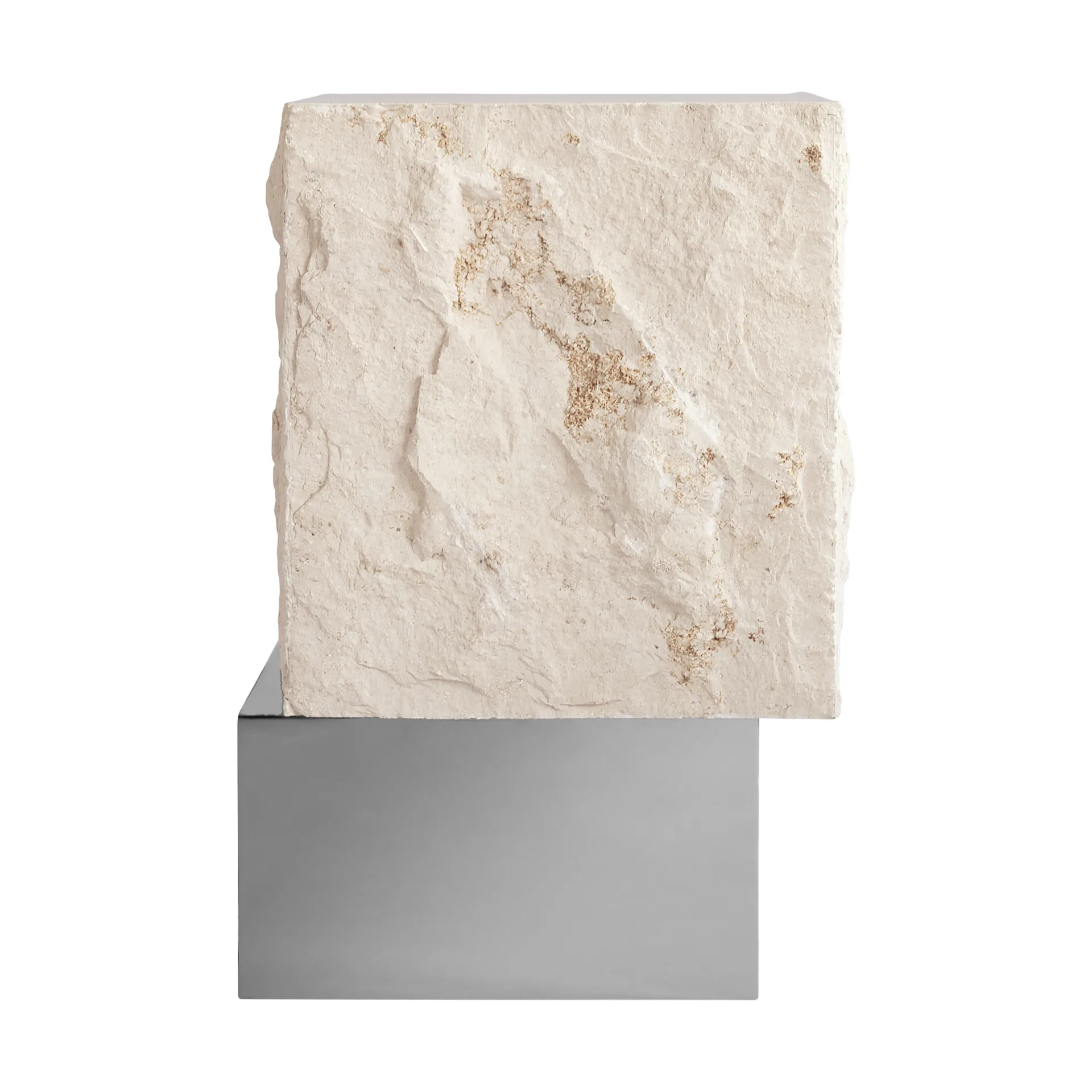 Temple mesa de centro alta 50x33 cm, Cromo-calcário 101 Copenhagen