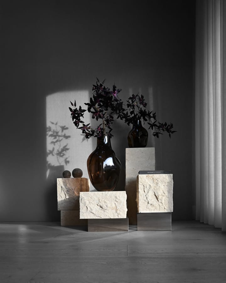 Temple mesa de centro alta 50x33 cm, Cromo-calcário 101 Copenhagen