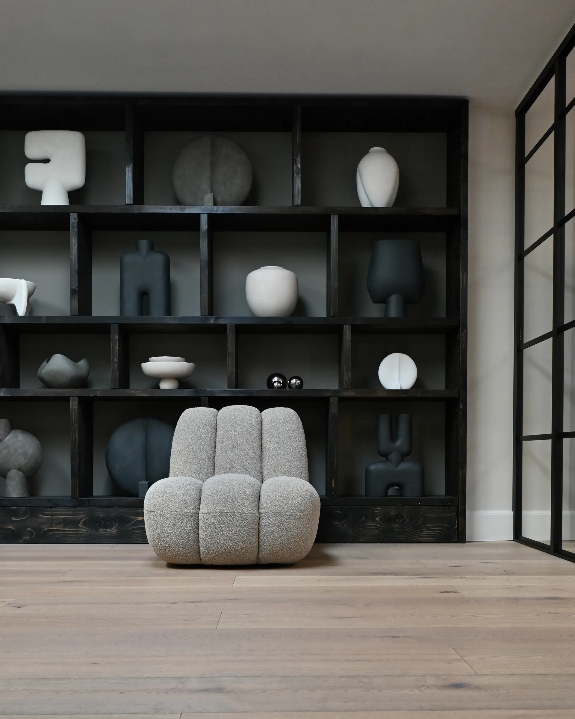 Toe cadeira de lounge bouclé, Areia fumada 101 Copenhagen