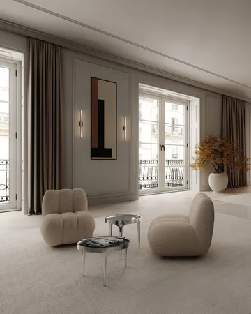 Toe cadeira de lounge bouclé - Areia fumada - 101 Copenhagen