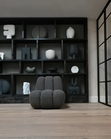 Toe cadeira de lounge bouclé - Taupe escuro - 101 Copenhagen