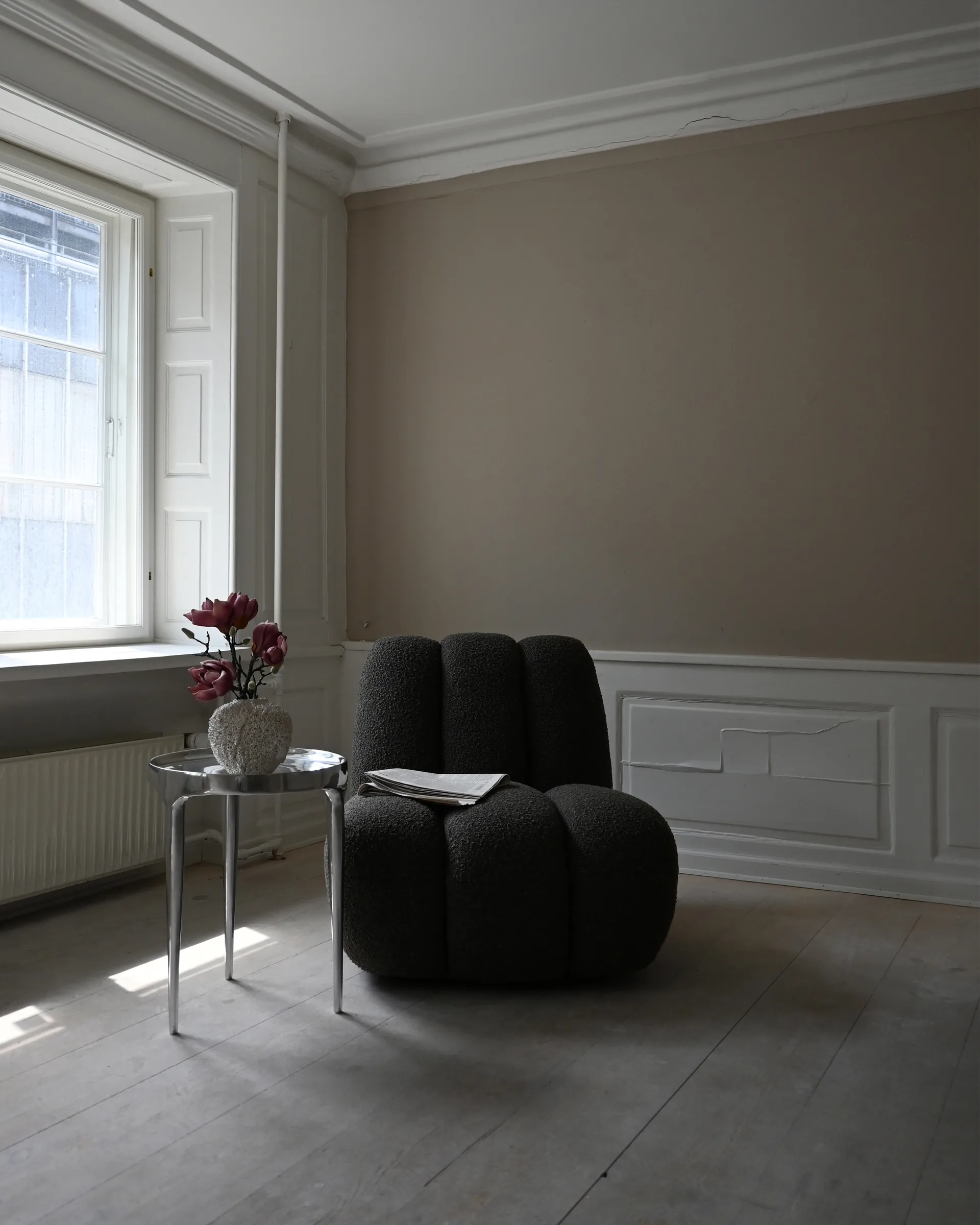 Toe cadeira de lounge bouclé, Taupe escuro 101 Copenhagen