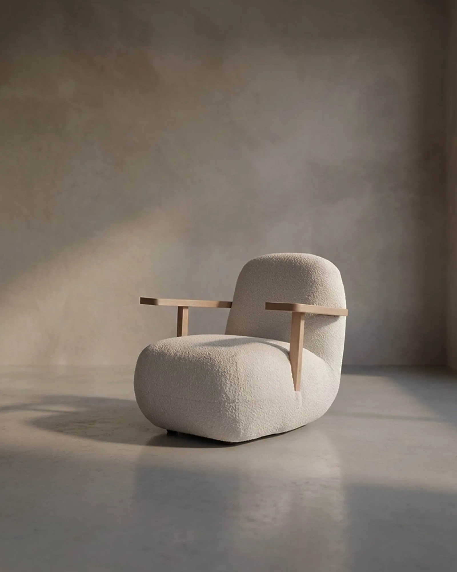 Toe chair poltrona com braços, Carvalho natural-off white 101 Copenhagen