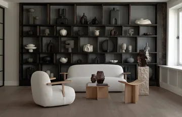 Toe chair poltrona com braços - Carvalho natural-off white - 101 Copenhagen
