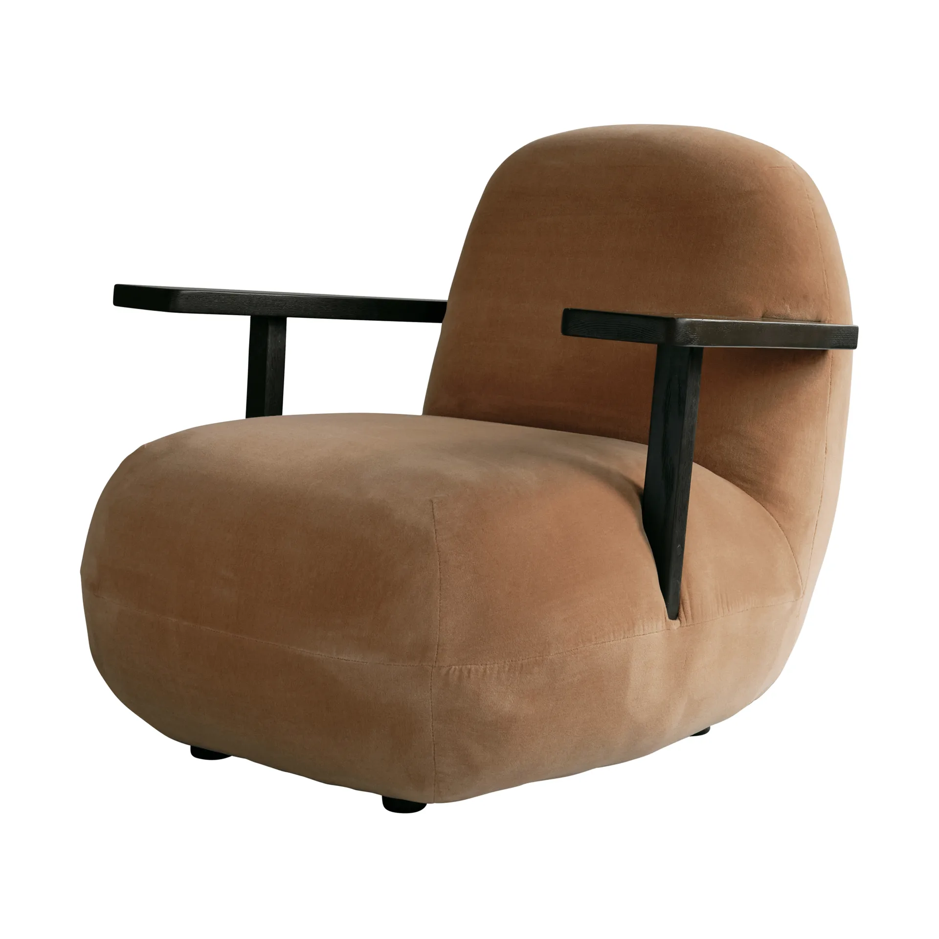 Toe chair poltrona com braços, Coffee carvalho preto-desert 101 Copenhagen