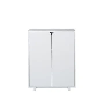 Armário Vidja - Branco lacado, baixo, Portas cobertas - 1898