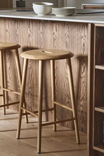 Banco de bar Norrabo 65 cm - Carvalho natural laqueado - 1898