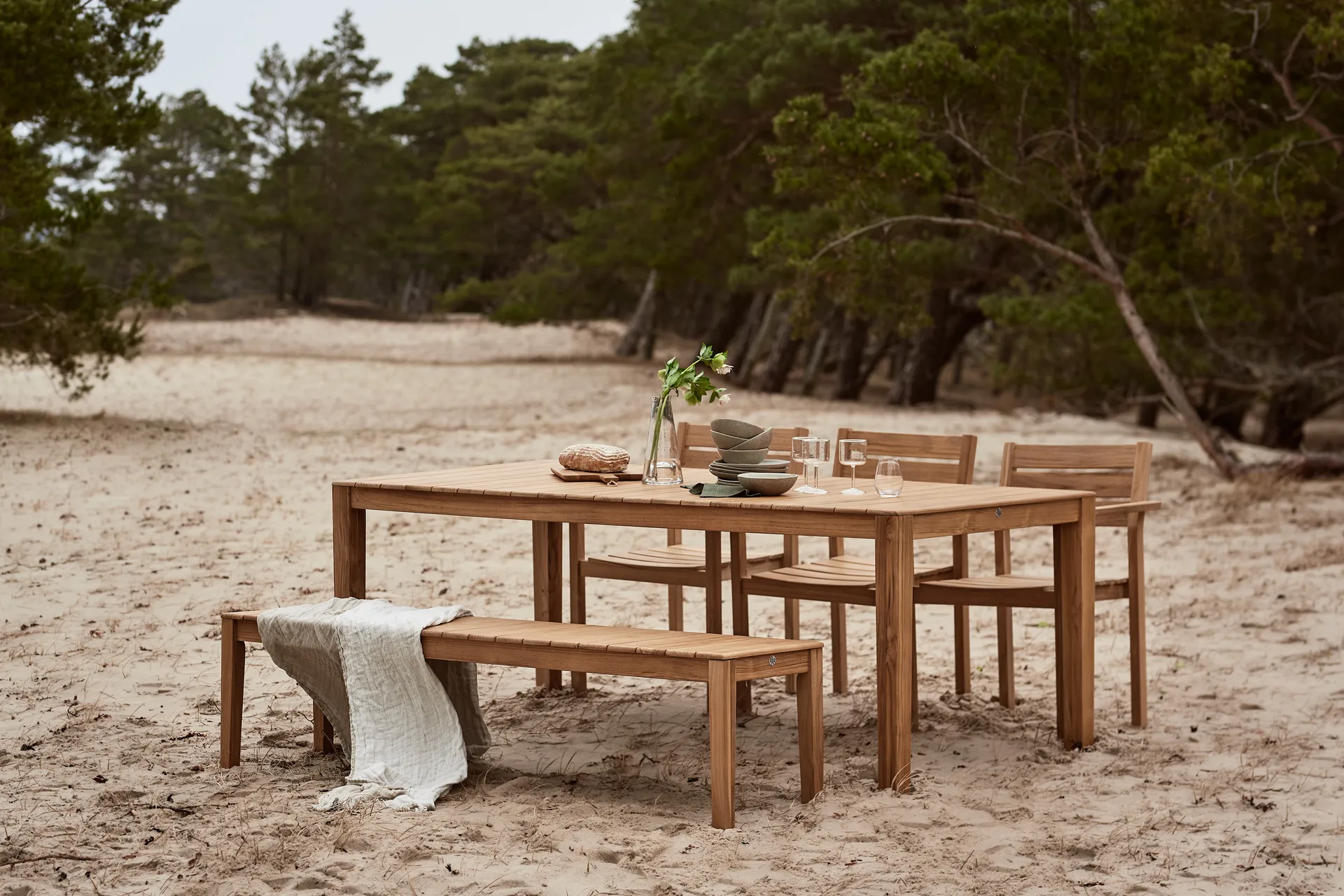 Banco Sköndal 199x40x45 cm, Teak 1898