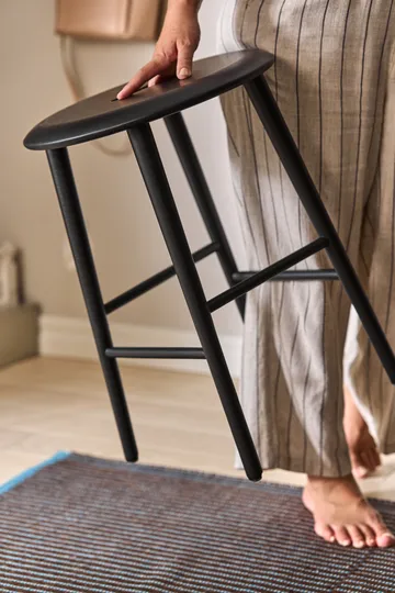 Banqueta Norrabo 45 cm - Carvalho lacado a preto - 1898