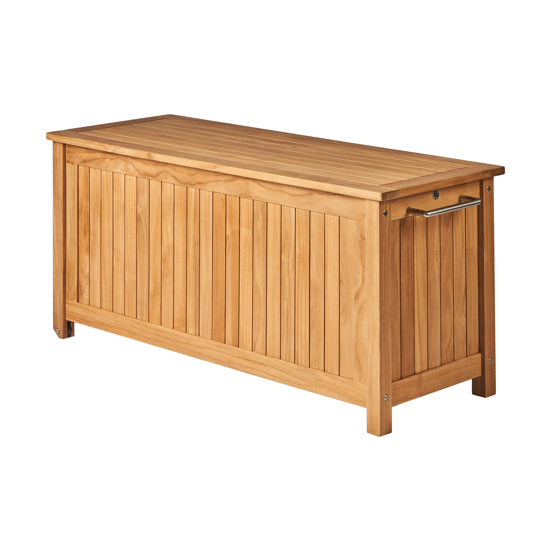 Caixa de almofadas Bjärknäs com rodas S 130x50x60 cm, Teak 1898