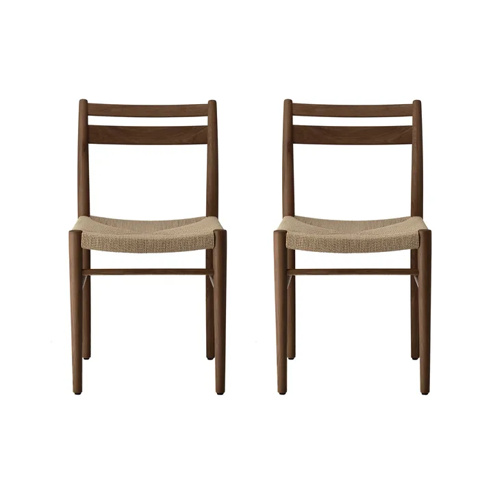 Carvalho fumado lacado – entrelaçado natural, conjunto de 2 - 1898
