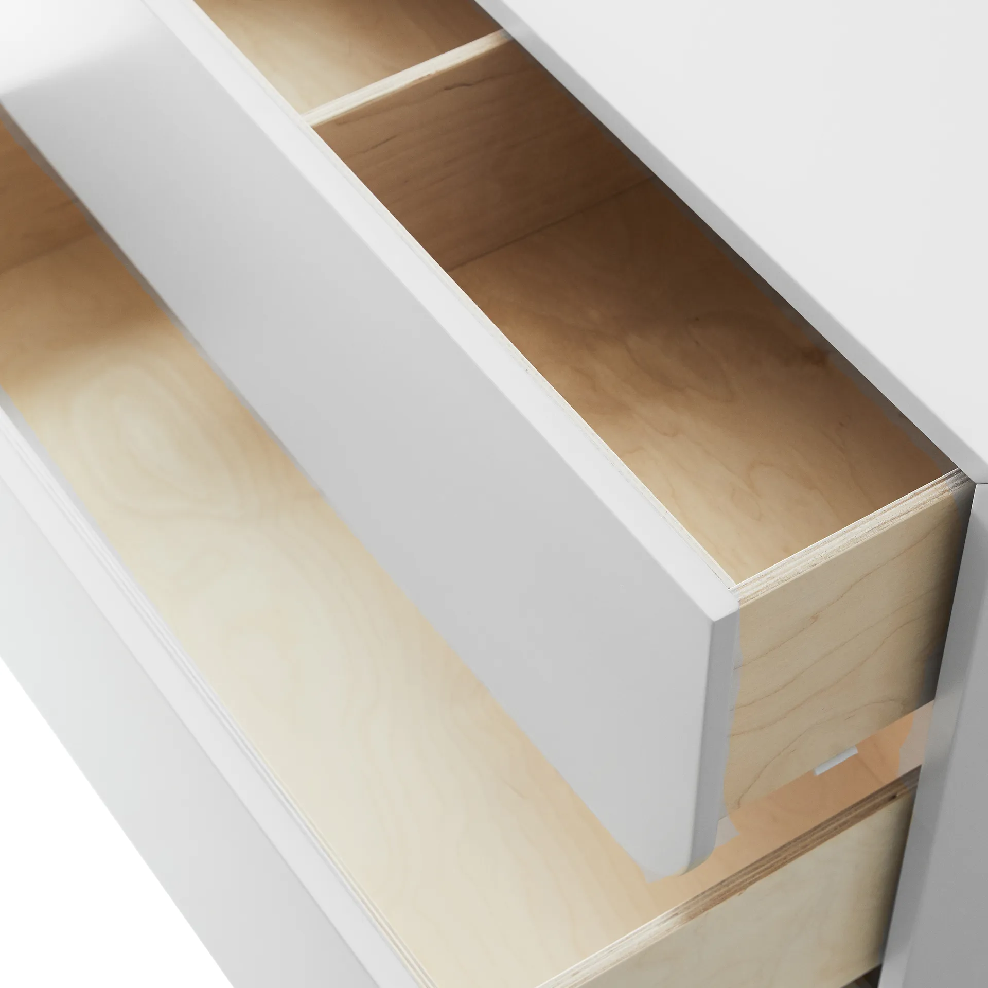 Cómoda alta Vidja, Branco lacado, 5 gavetas 1898