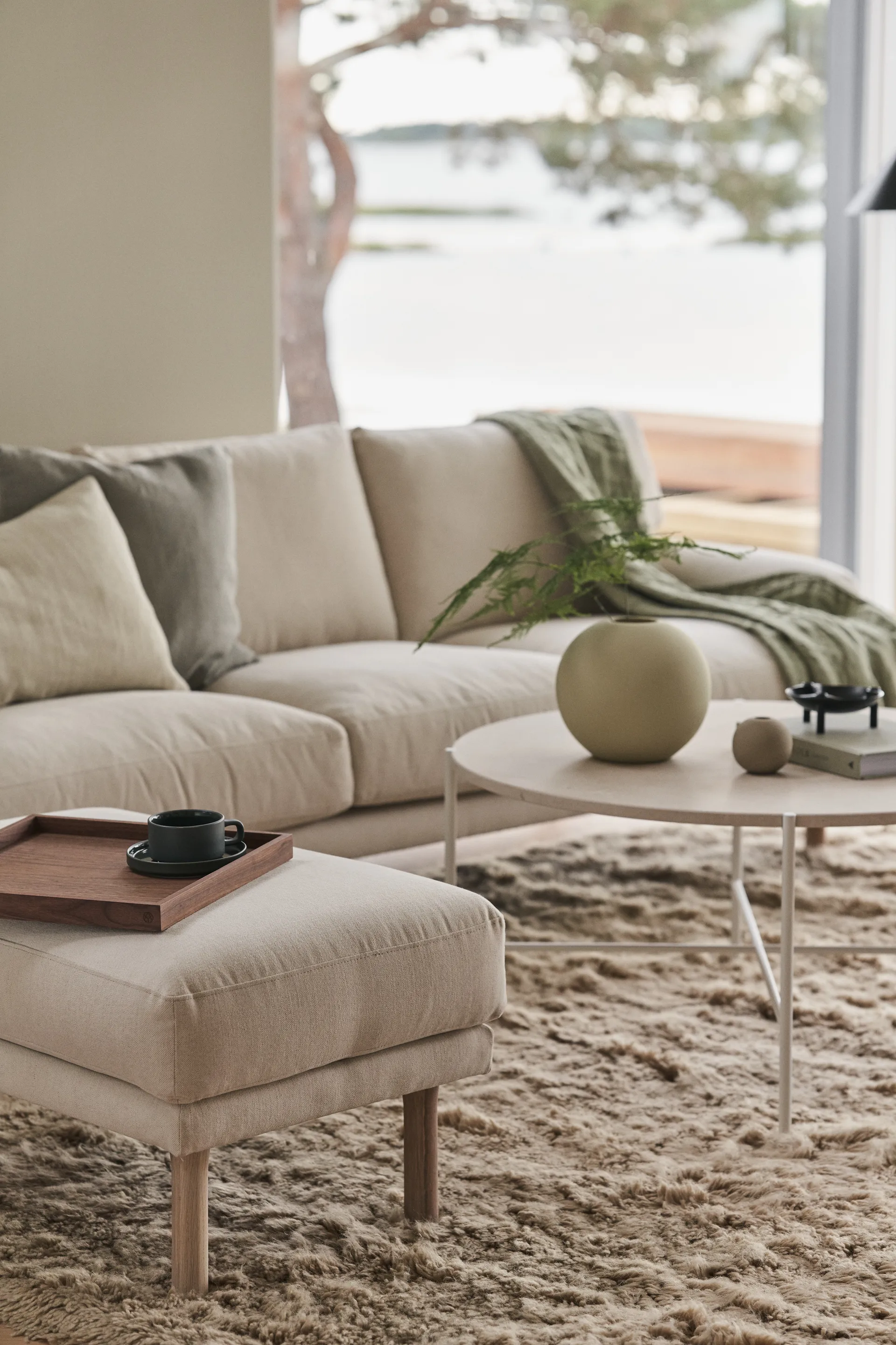 Lidnäs banco para os pés, Bege Caleido 1898