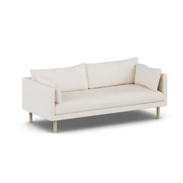 Linnevik sofá - Caleido Beige 9600-carvalho branco oleado, 3 lugares, sem saia - 1898