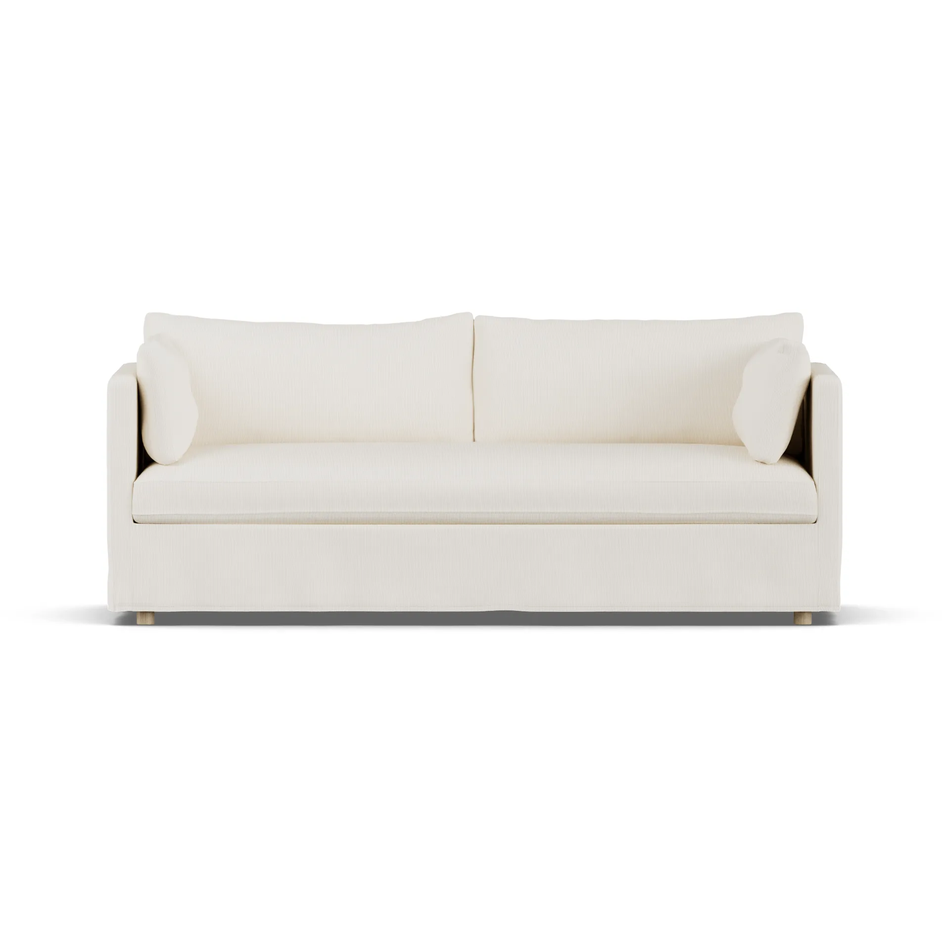 Linnevik sofá, Jump off white 1954-carvalho branco oleado, 3 lugares, com saia 1898