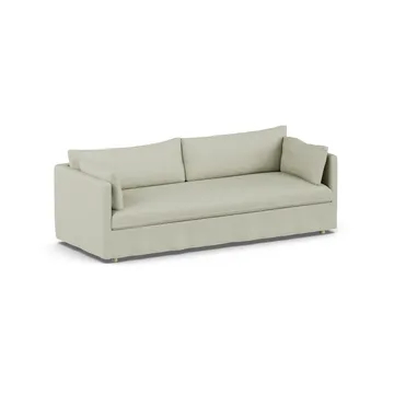 Linnevik sofá - Luiza beige 3981-carvalho branco oleado, 4 lugares, com saia - 1898