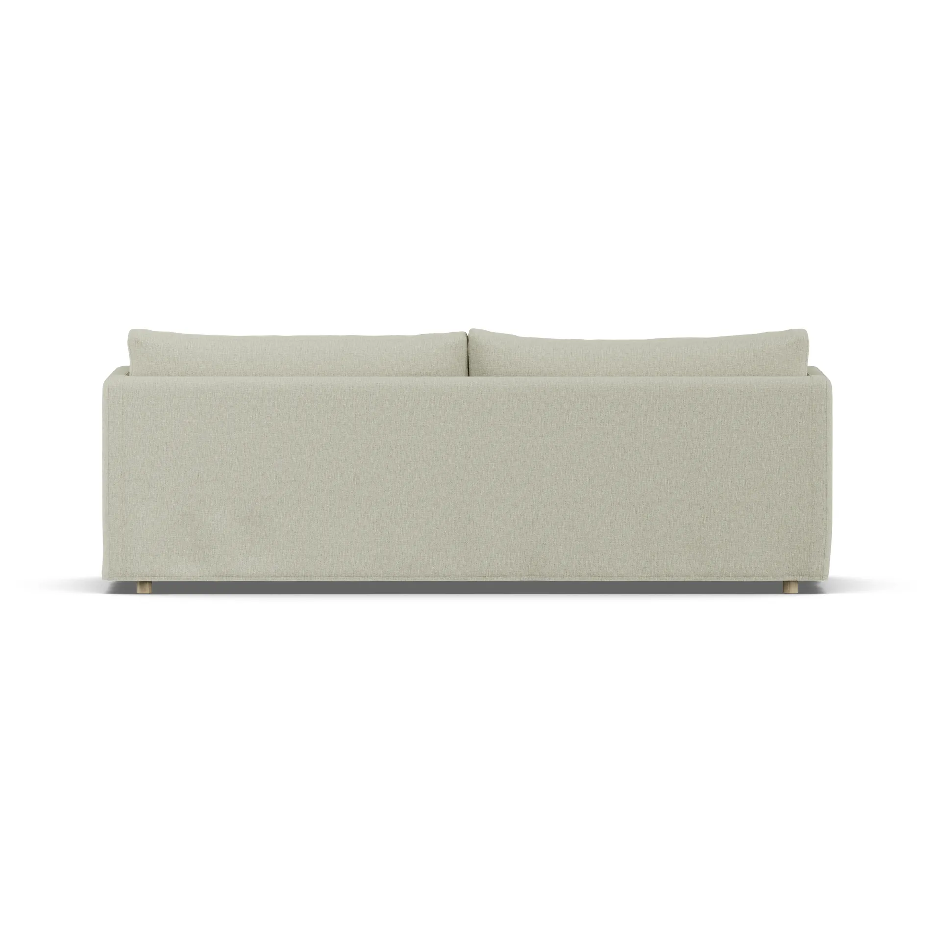 Linnevik sofá, Luiza beige 3981-carvalho branco oleado, 4 lugares, com saia 1898