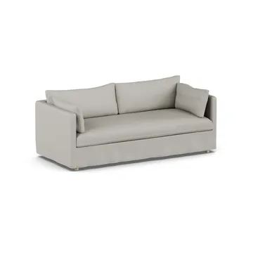 Linnevik sofá - Same Grey 6673-carvalho branco oleado, 3 lugares, com saia - 1898