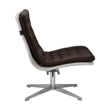 Loholm poltrona com função giratória - Couro castanho-escuro-Bern Beige 0341 - 1898