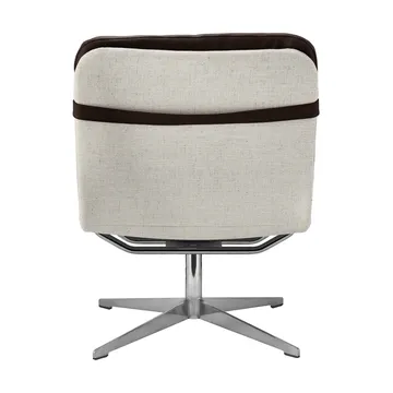 Loholm poltrona com função giratória - Couro castanho-escuro-Bern Beige 0341 - 1898