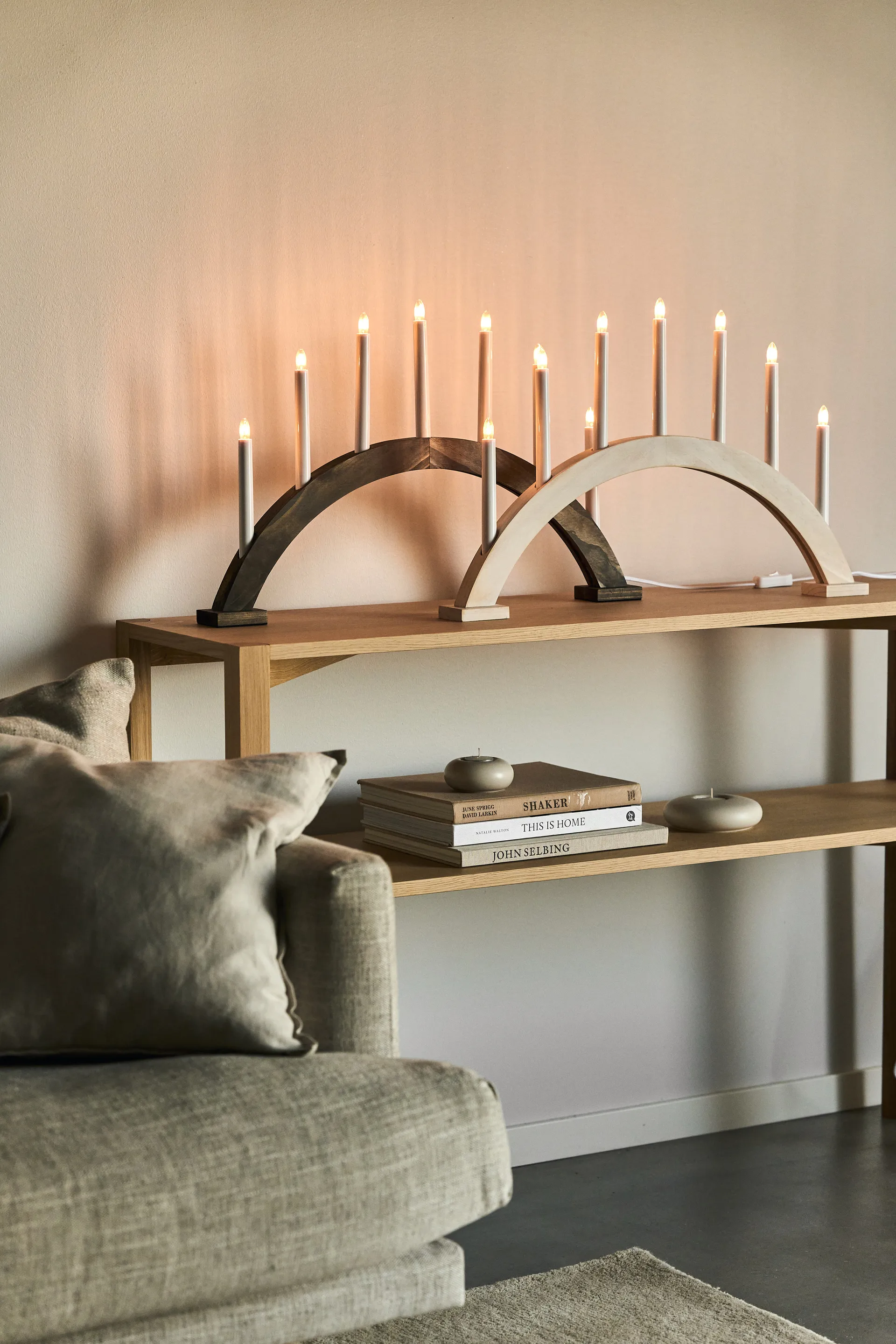 Mesa console Anton 35x125 cm, Carvalho pigmentado branco 1898