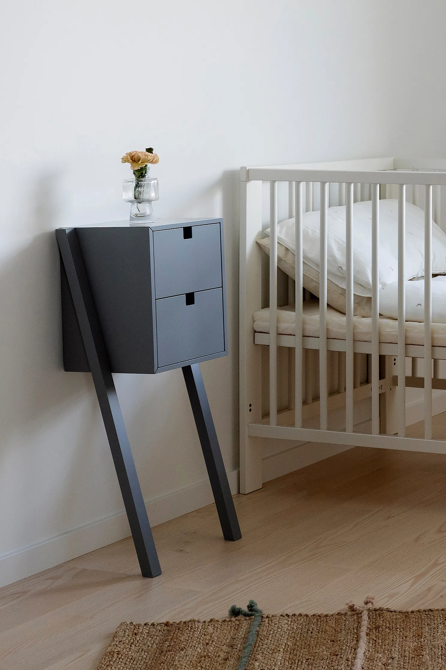 Mesa de cabeceira e prateleira Hall Square, Cinzento 1898